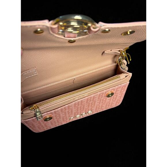 Bebe Kira Crossbody Bag Dusty Rose | Gold Logo Purse Designer-Inspired NWT - Picture 3 of 5